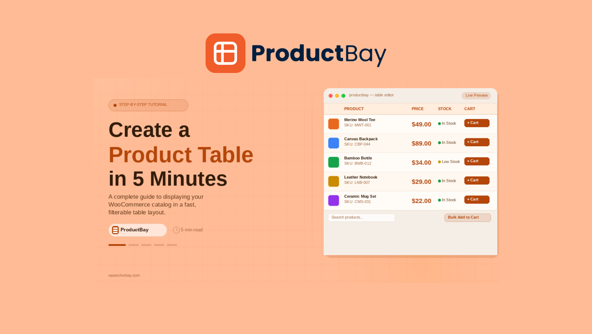 How to Create a WooCommerce Product Table in 5 Minutes
